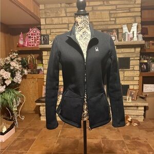 Spyder Women's Black Full-Zip Bomber Jacket